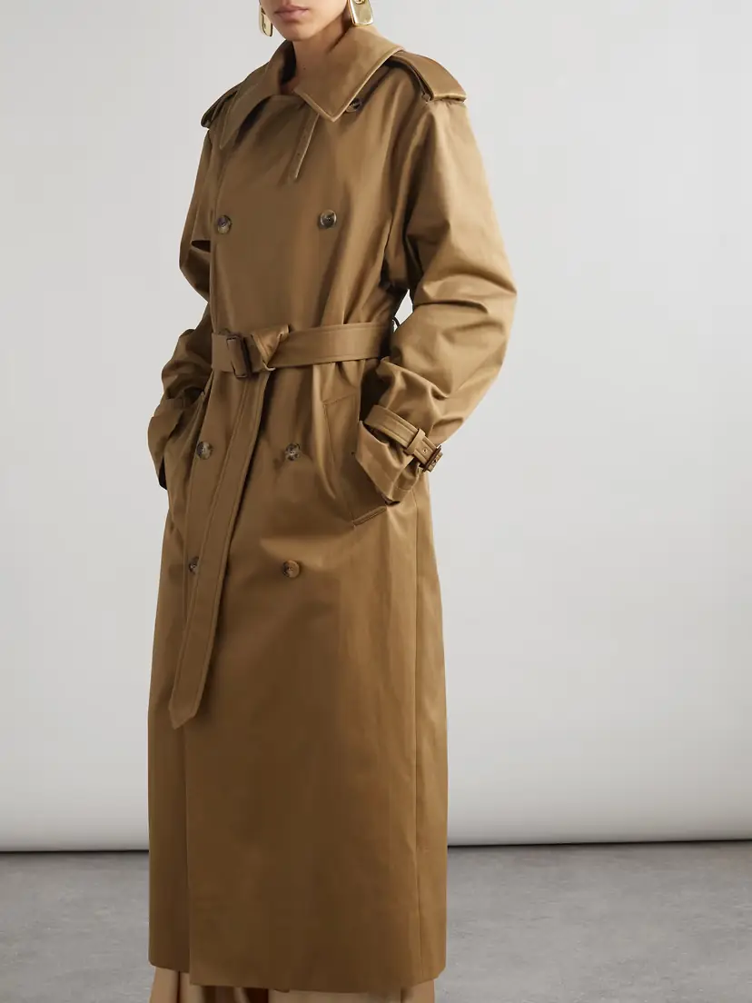 Saint Laurent Oversized Belted Cotton-twill Trench Coat | Thumbnail 3