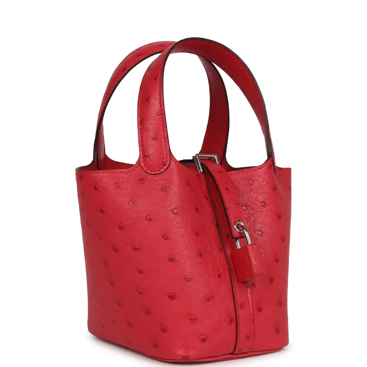 HERMÈS Hermes Micro Picotin Lock 14 Bougainvillea Ostrich Palladium Hardware | Thumbnail 2 HERMÈS Hermes Micro Picotin Lock 14 Bougainvillea Ostrich Palladium Hardware | Thumbnail 2