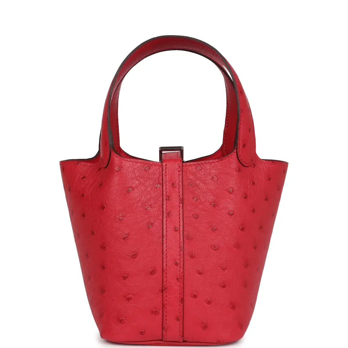 HERMÈS Hermes Micro Picotin Lock 14 Bougainvillea Ostrich Palladium Hardware | Thumbnail 4 HERMÈS Hermes Micro Picotin Lock 14 Bougainvillea Ostrich Palladium Hardware | Thumbnail 4