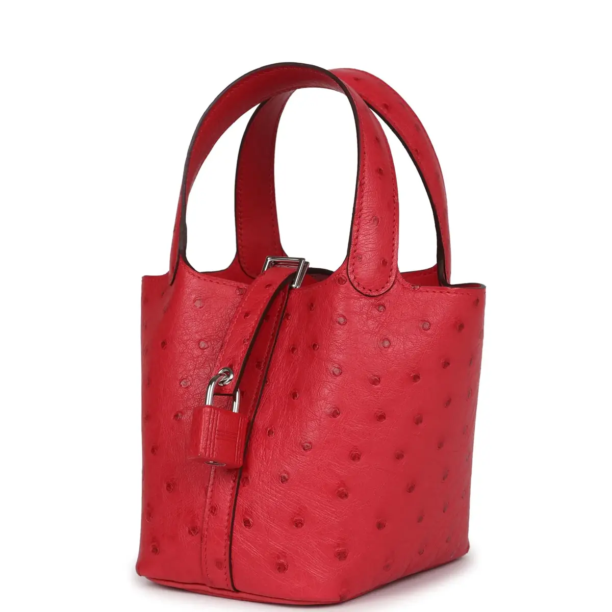 HERMÈS Hermes Micro Picotin Lock 14 Bougainvillea Ostrich Palladium Hardware | Thumbnail 5 HERMÈS Hermes Micro Picotin Lock 14 Bougainvillea Ostrich Palladium Hardware | Thumbnail 5