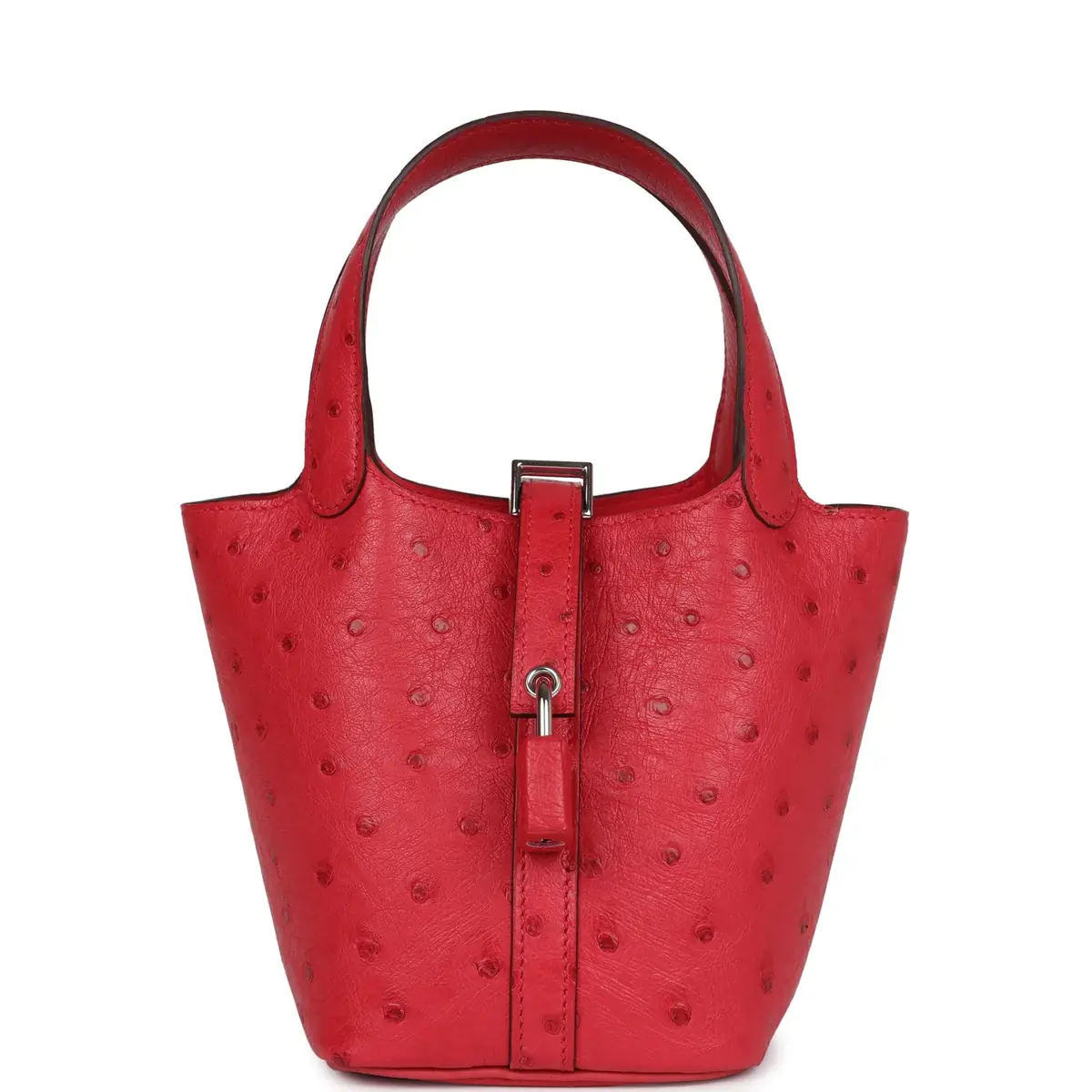 Hermes Micro Picotin Lock 14 Bougainvillea Ostrich Palladium Hardware Hermes Micro Picotin Lock 14 Bougainvillea Ostrich Palladium Hardware