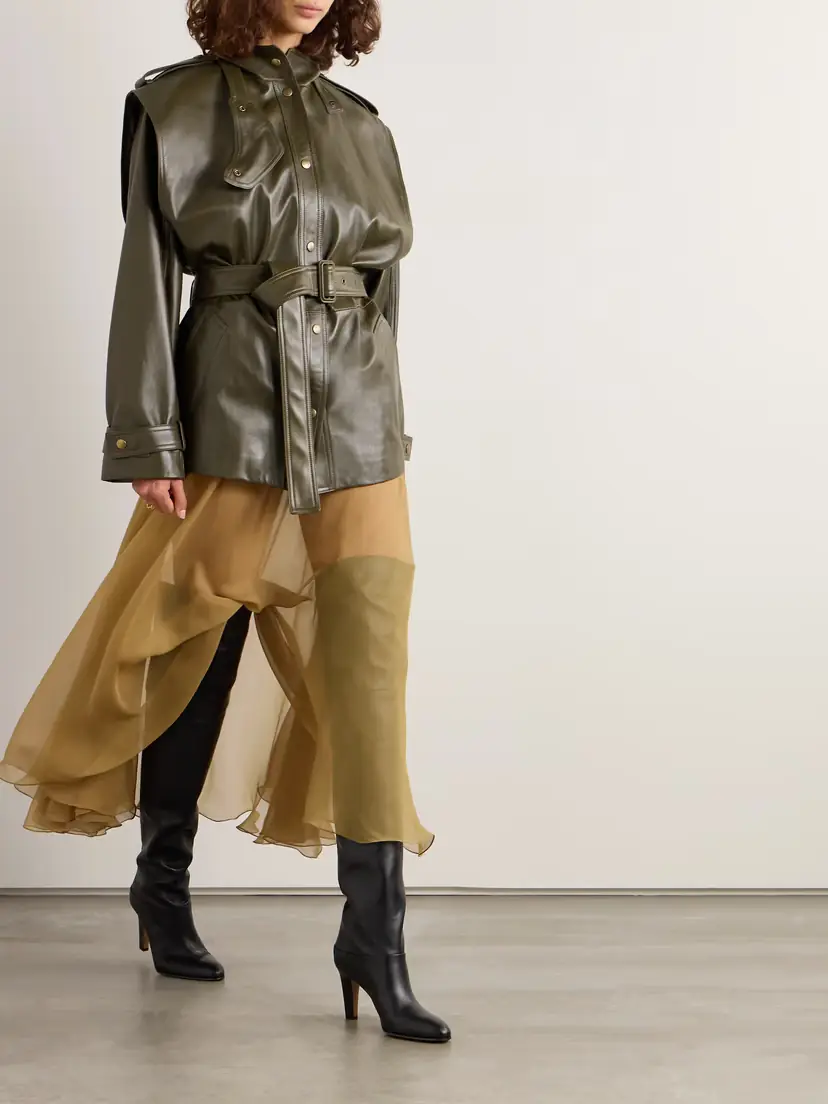 Chloé Pleated Silk-mousseline Midi Skirt | Thumbnail 2