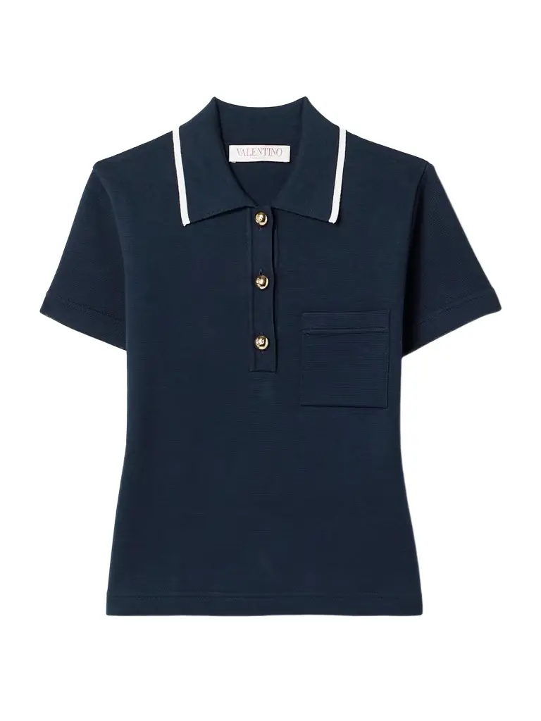 Striped Cotton Polo Shirt