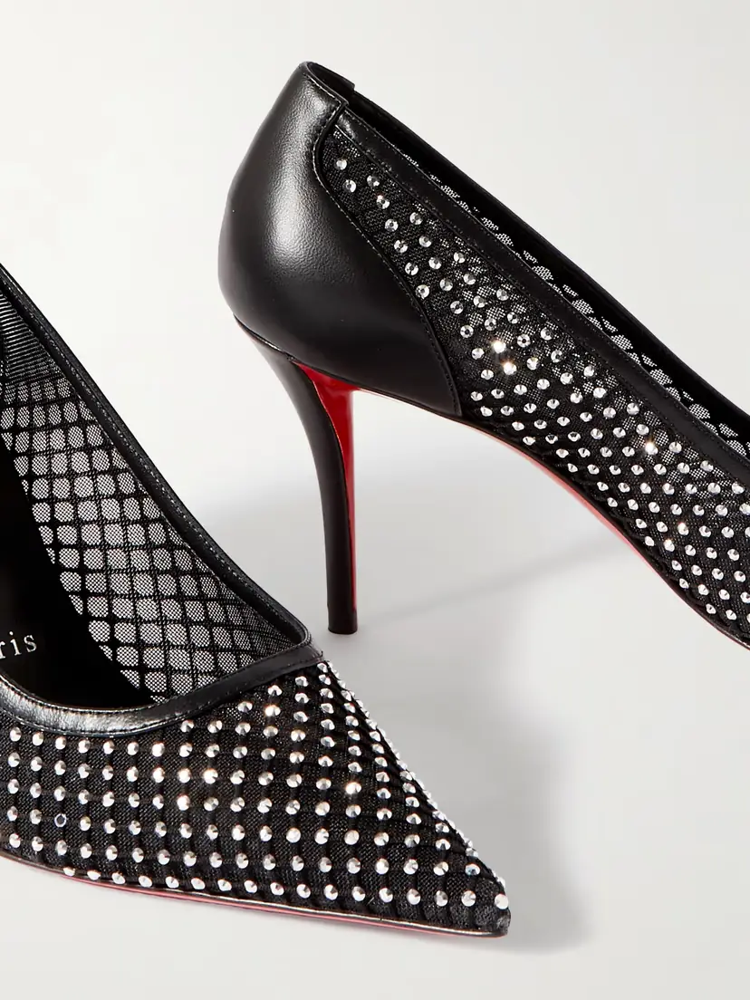 Christian Louboutin Apostropha 80 Crystal-embellished Mesh Pumps | Thumbnail 4 Christian Louboutin Apostropha 80 Crystal-embellished Mesh Pumps | Thumbnail 4