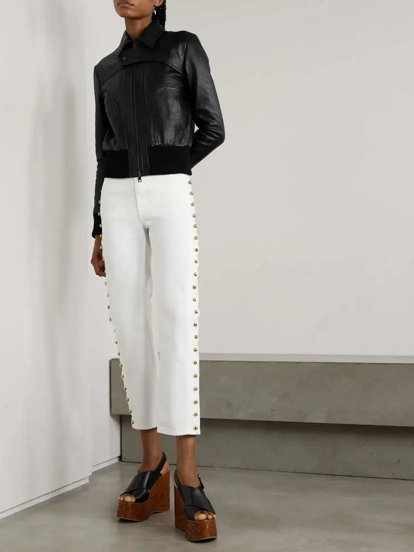 Chloé Paneled Leather Jacket | Thumbnail 2 Chloé Paneled Leather Jacket | Thumbnail 2