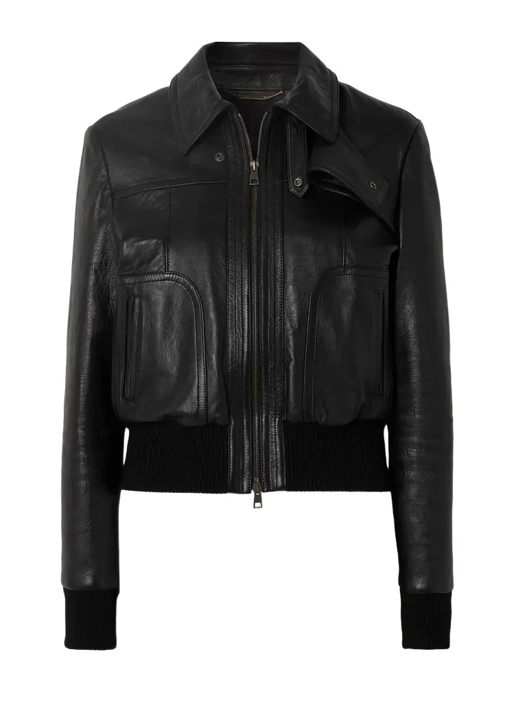 Paneled Leather Jacket