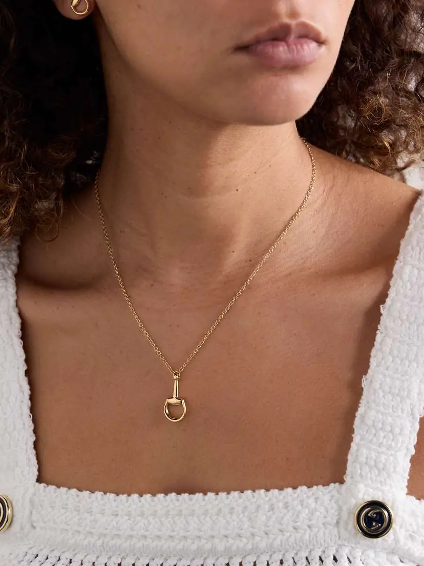 Gucci Horsebit 18-karat Gold Necklace | Thumbnail 2