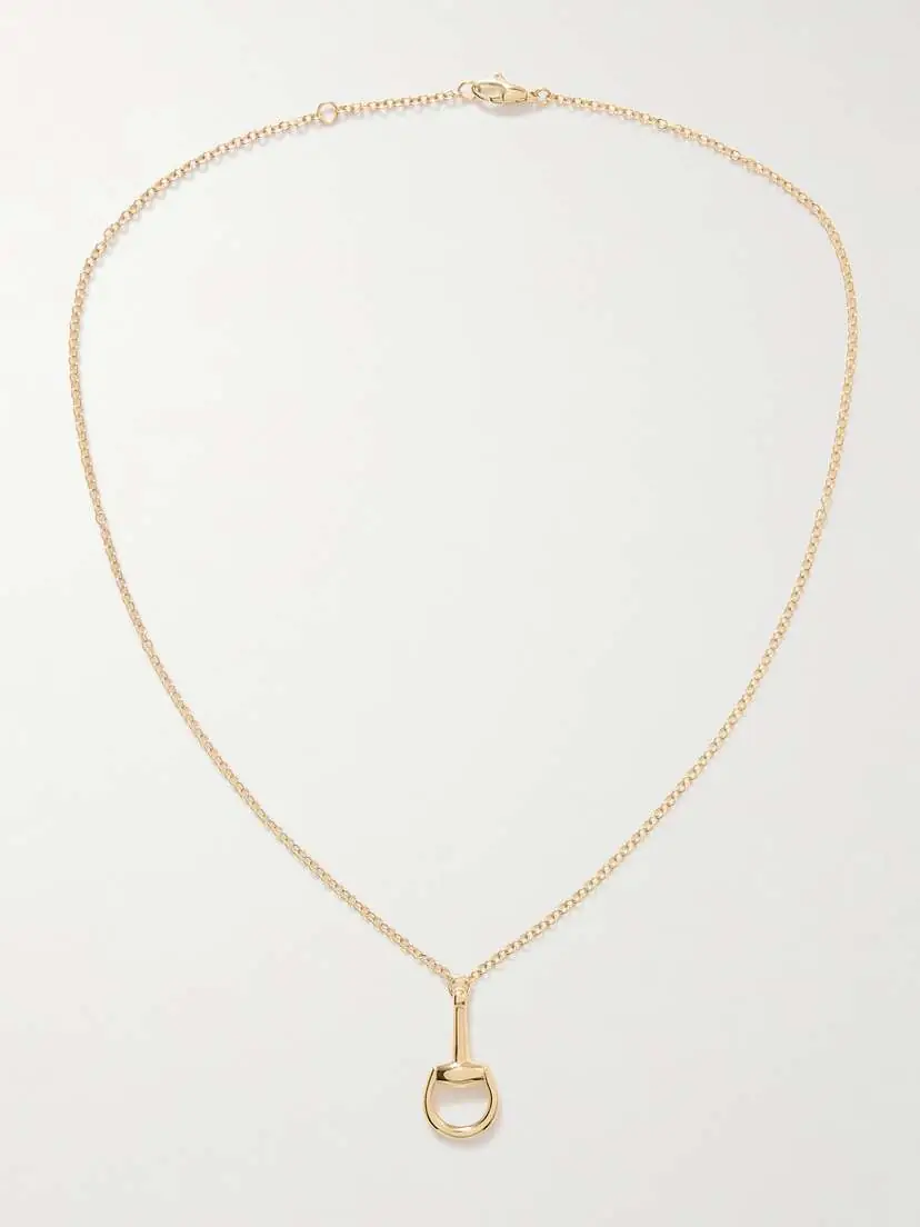 Gucci Horsebit 18-karat Gold Necklace | Thumbnail 4