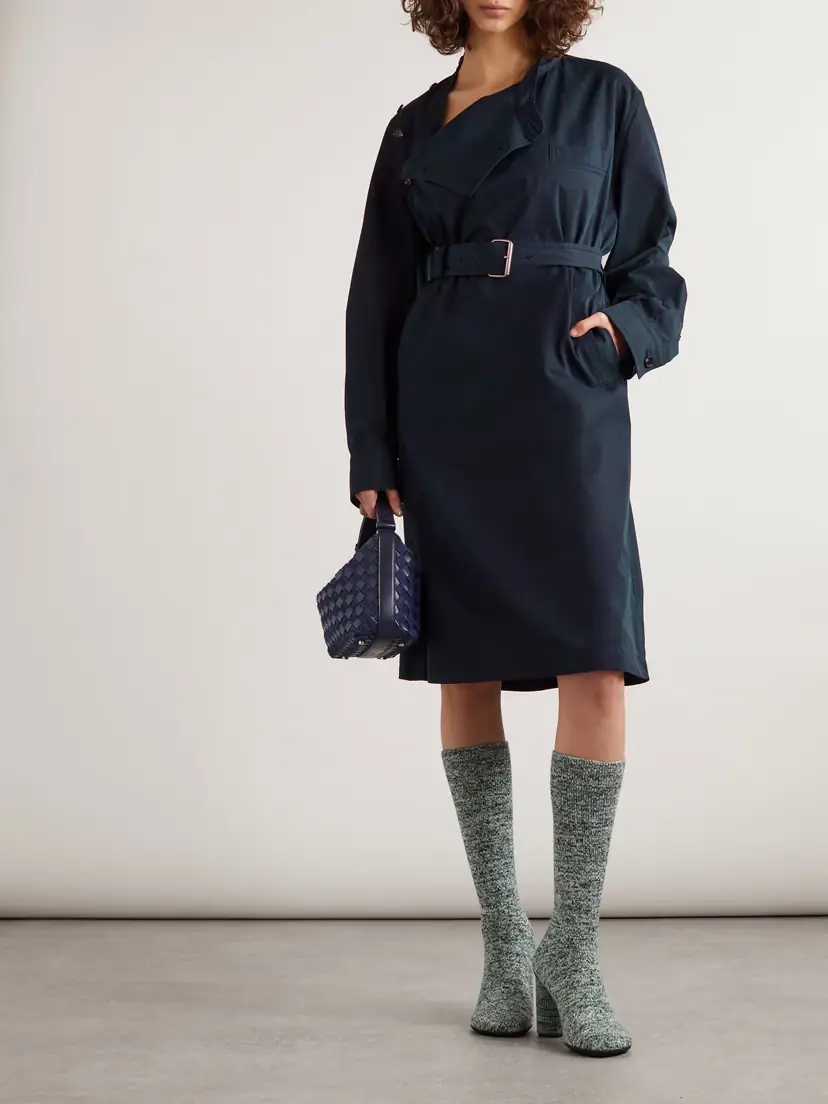 Bottega Veneta Belted Cotton-twill Midi Dress | Thumbnail 2