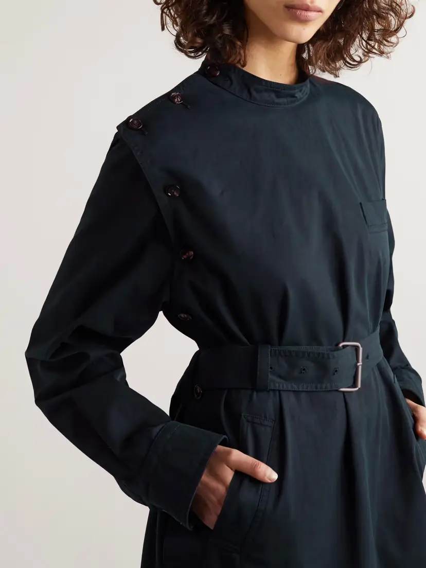 Bottega Veneta Belted Cotton-twill Midi Dress | Thumbnail 5