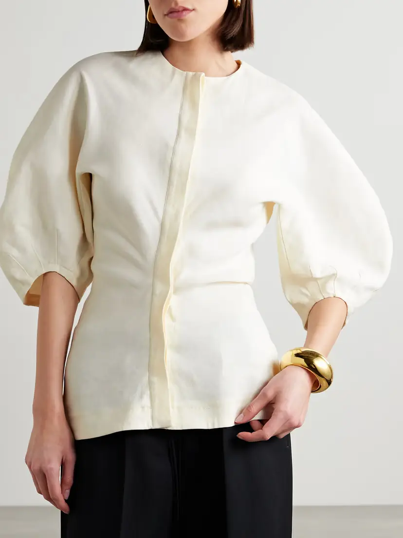 Proenza Schouler Reagan Linen-blend Twill Top | Thumbnail 3 Proenza Schouler Reagan Linen-blend Twill Top | Thumbnail 3