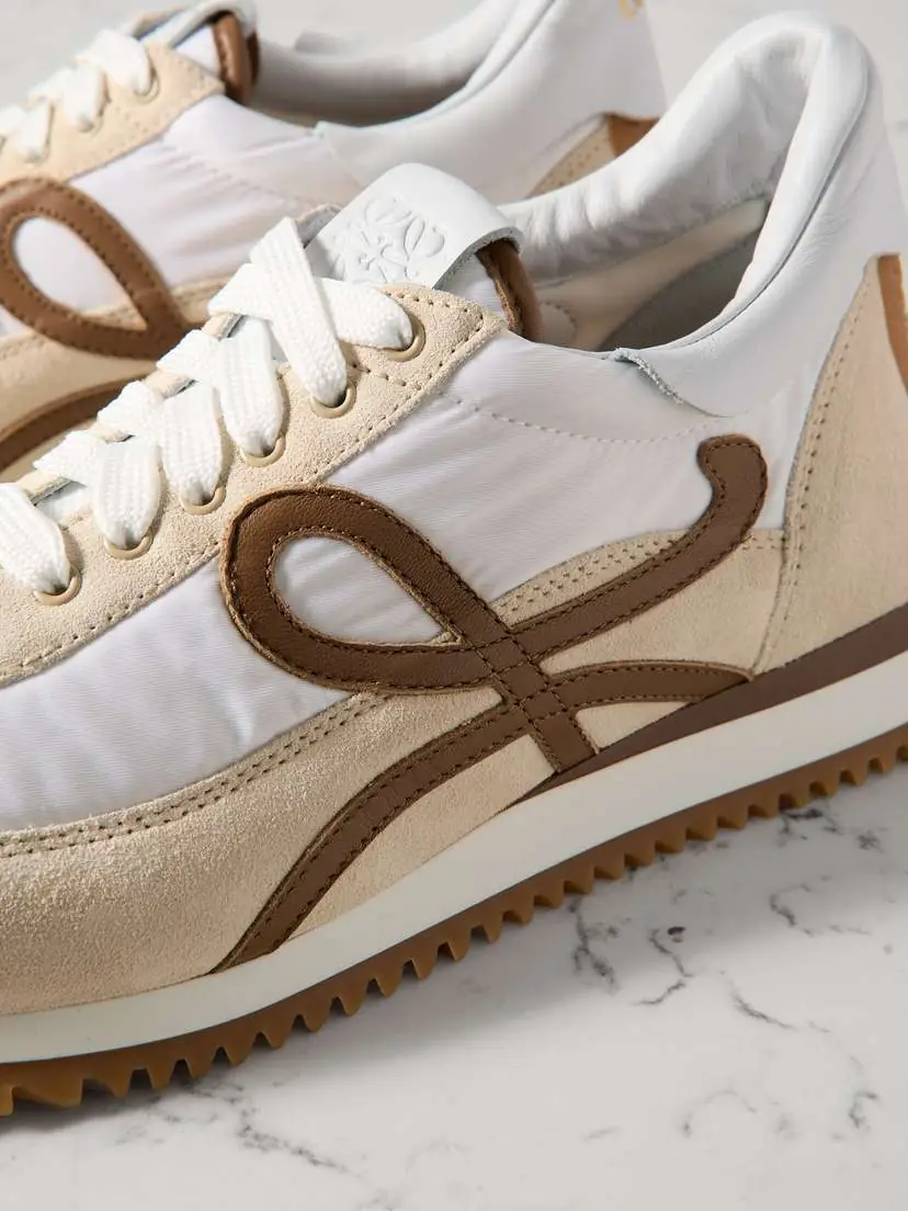Loewe Flow Runner Leather-trimmed Shell And Suede Sneakers | Thumbnail 4