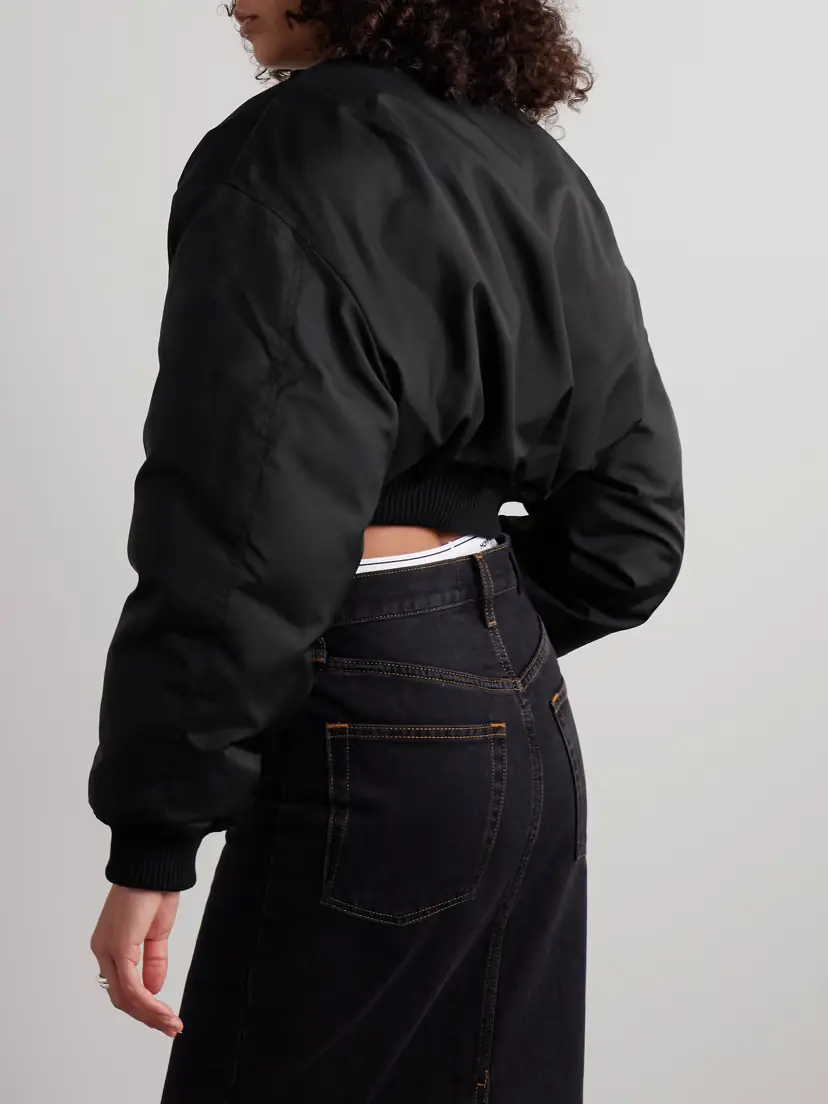 Wardrobe.NYC Cropped Reversible Quilted Padded Shell Bomber Jacket | Thumbnail 3