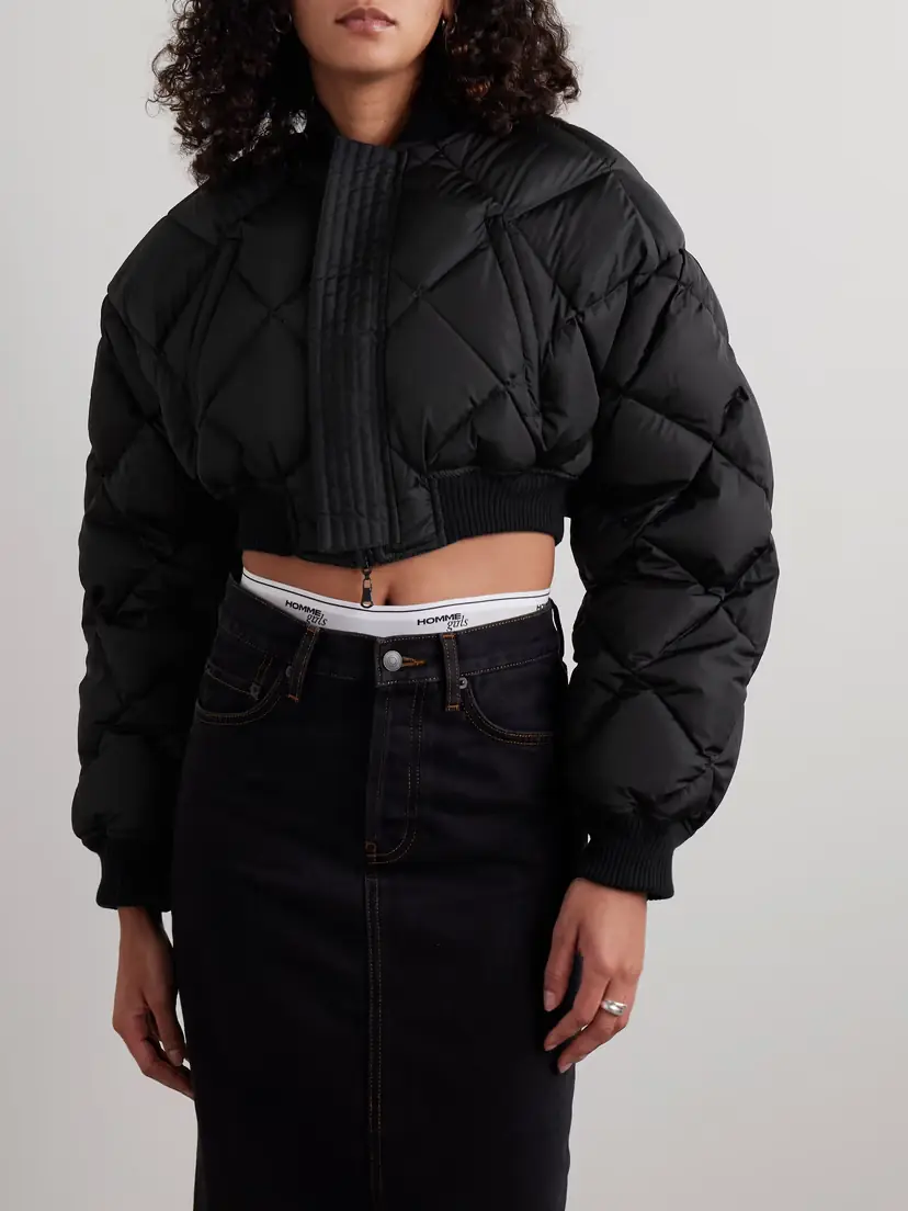 Wardrobe.NYC Cropped Reversible Quilted Padded Shell Bomber Jacket | Thumbnail 5
