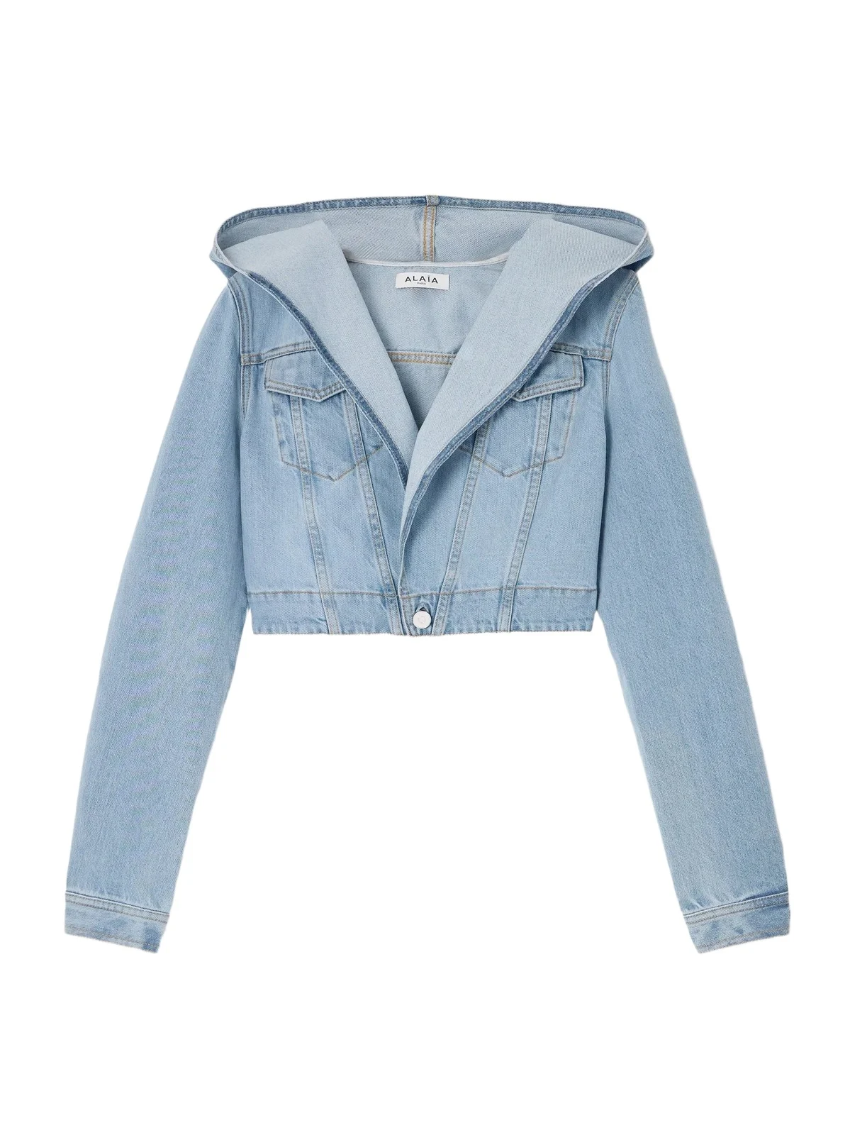 Cropped Denim Hooded Jacket Cropped Denim Hooded Jacket