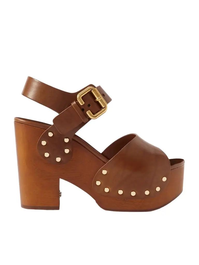 Jeannette Studded Leather Sandals