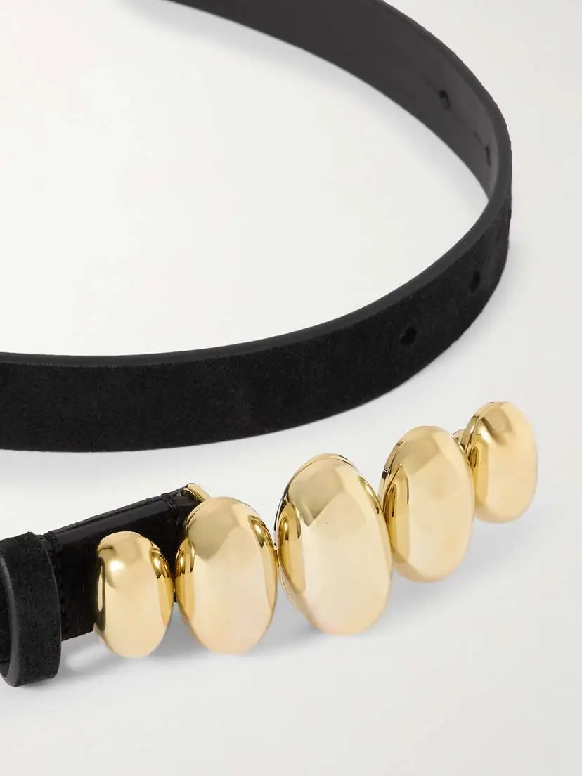 Isabel Marant Fuzz Embellished Nubuck Belt | Thumbnail 3