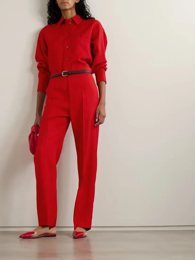 Victoria Beckham Woven Tapered Pants | Thumbnail 2