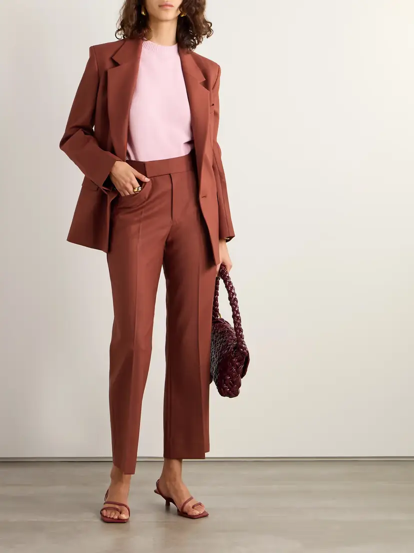 Victoria Beckham Twill Flared Pants | Thumbnail 2