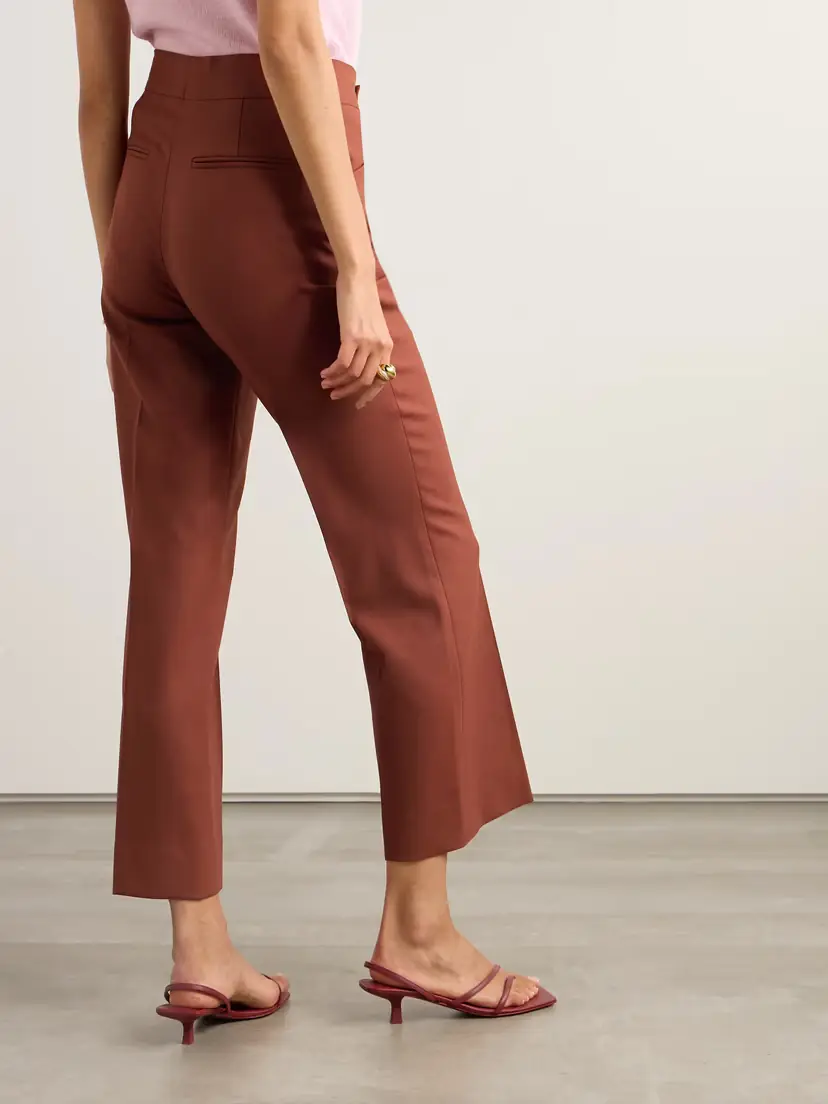 Victoria Beckham Twill Flared Pants | Thumbnail 4
