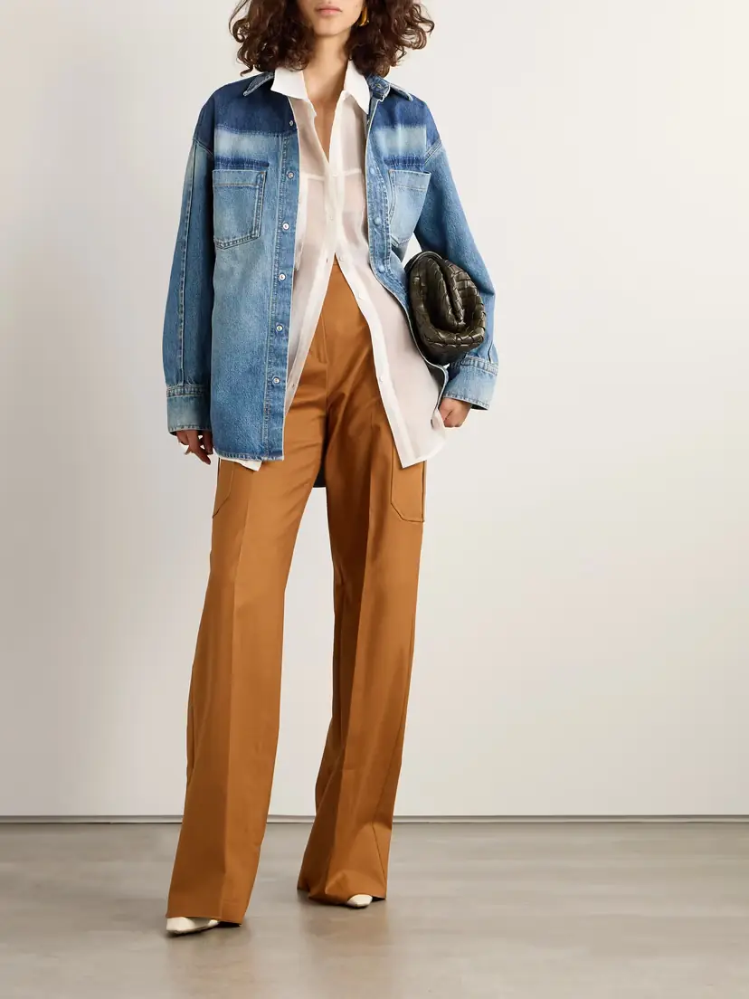 Victoria Beckham Oversized Denim Shirt | Thumbnail 2 Victoria Beckham Oversized Denim Shirt | Thumbnail 2