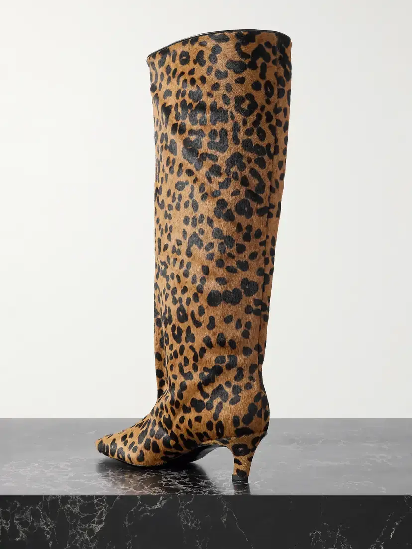 TOTEME The Wide Shaft Leopard-print Calf Hair Knee Boots | Thumbnail 3 TOTEME The Wide Shaft Leopard-print Calf Hair Knee Boots | Thumbnail 3