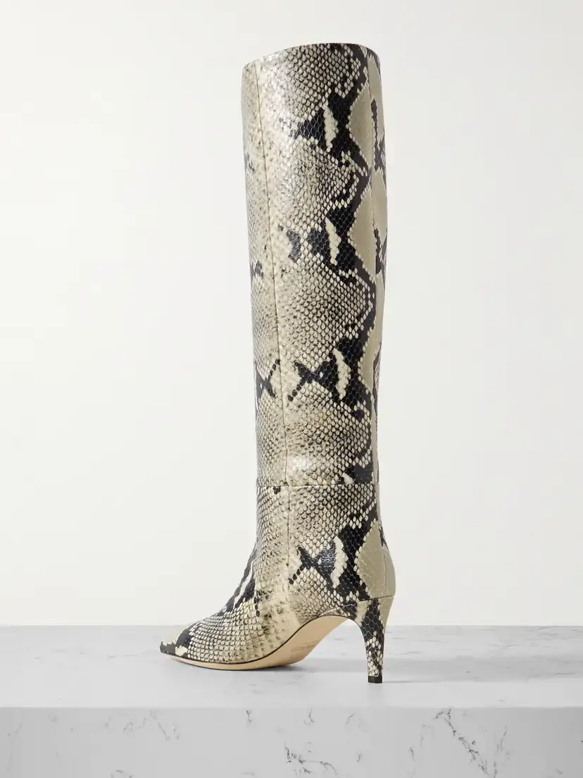 Paris Texas Stiletto Snake-effect Leather Knee Boots | Thumbnail 3
