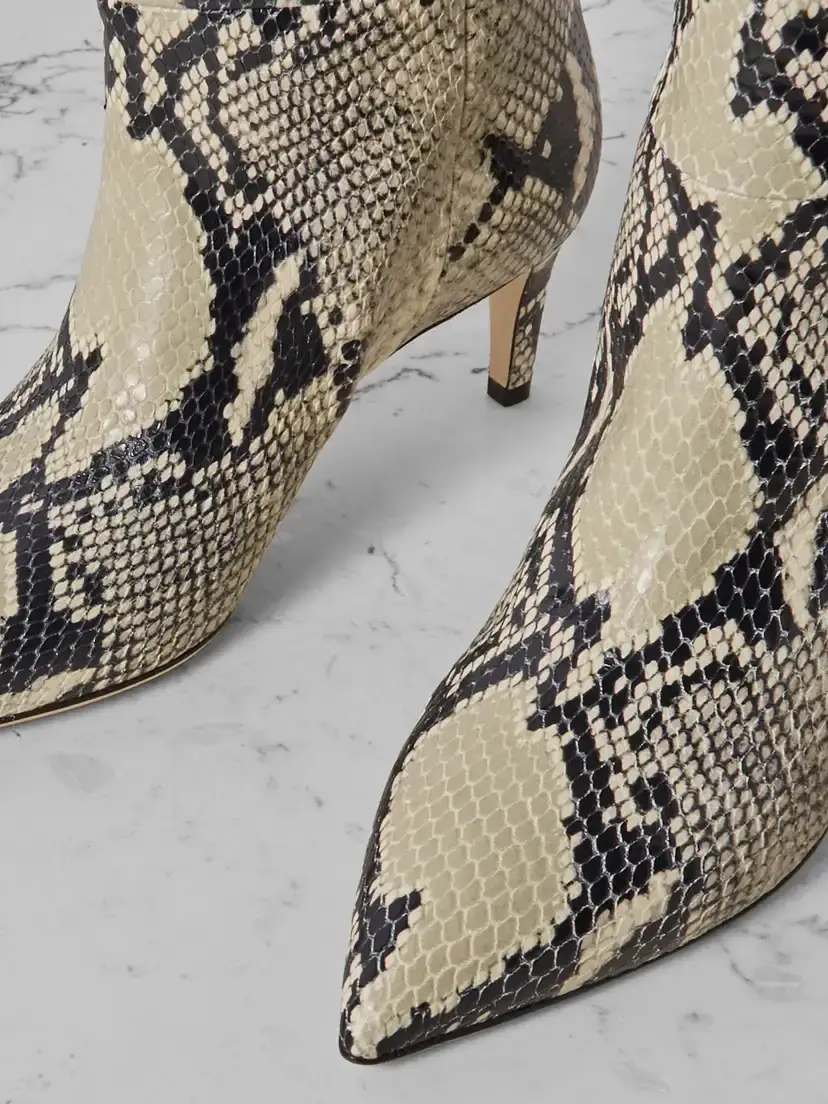 Paris Texas Stiletto Snake-effect Leather Knee Boots | Thumbnail 4