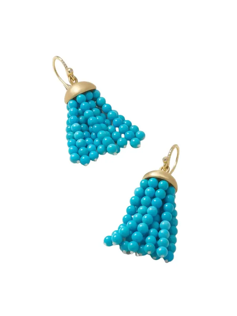 Irene Neuwirth 18-karat Gold, Turquoise And Diamond Earrings | Image 1 Irene Neuwirth 18-karat Gold, Turquoise And Diamond Earrings | Image 1