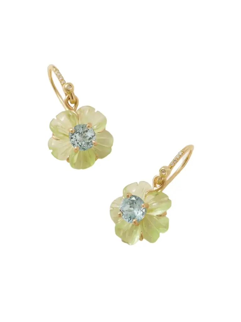 Irene Neuwirth Tropical Flower 18-karat Gold Multi-stone Earrings | Image 1 Irene Neuwirth Tropical Flower 18-karat Gold Multi-stone Earrings | Image 1