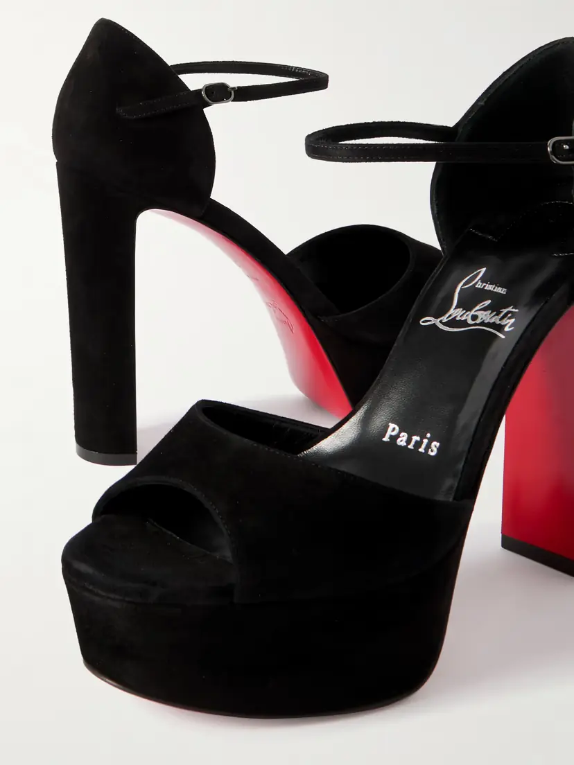 Christian Louboutin Sandaloo Suede Sandals | Thumbnail 4 Christian Louboutin Sandaloo Suede Sandals | Thumbnail 4