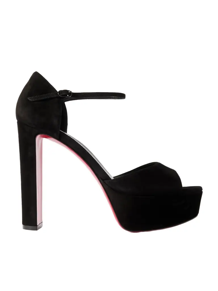 Christian Louboutin Sandaloo Suede Sandals | Image 1 Christian Louboutin Sandaloo Suede Sandals | Image 1