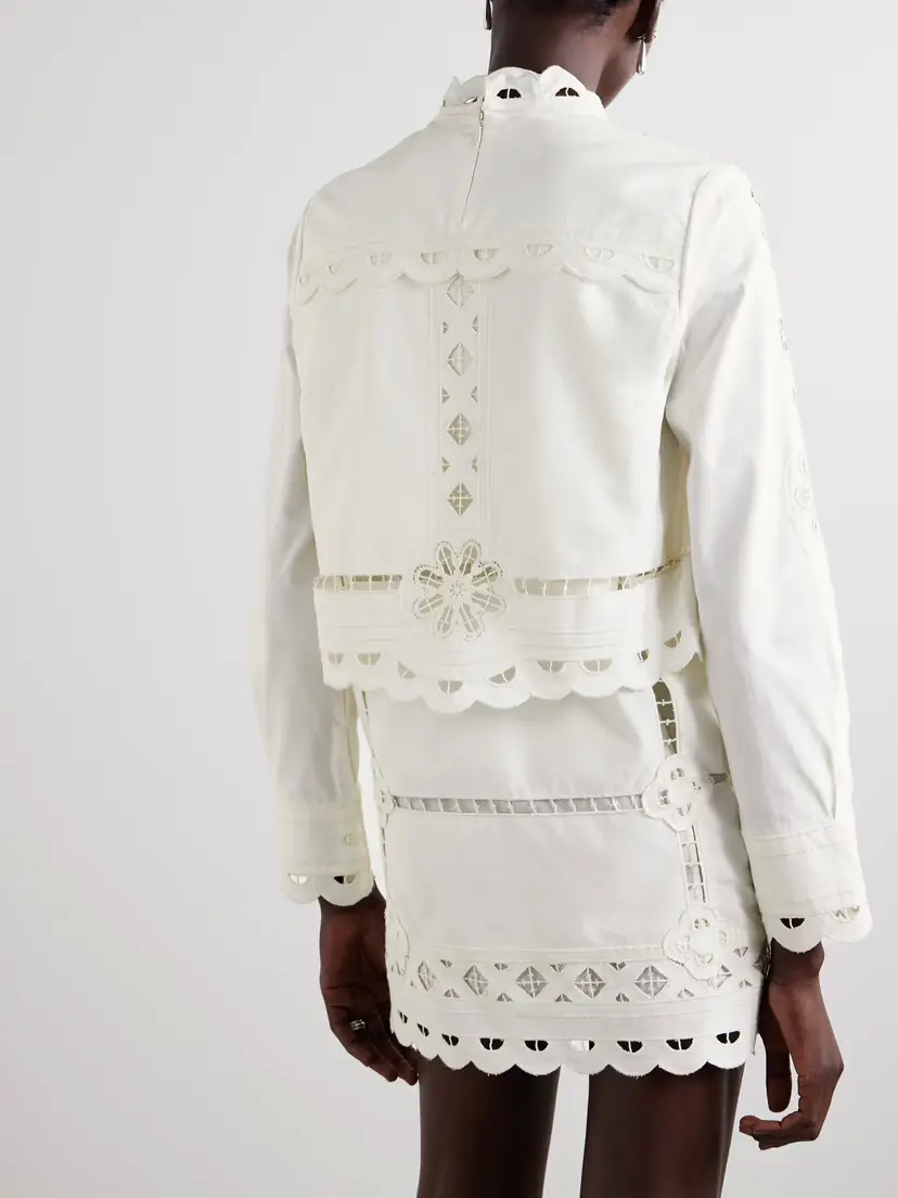 Isabel Marant Praline Broderie Anglaise Cotton Mini Dress | Thumbnail 3 Isabel Marant Praline Broderie Anglaise Cotton Mini Dress | Thumbnail 3