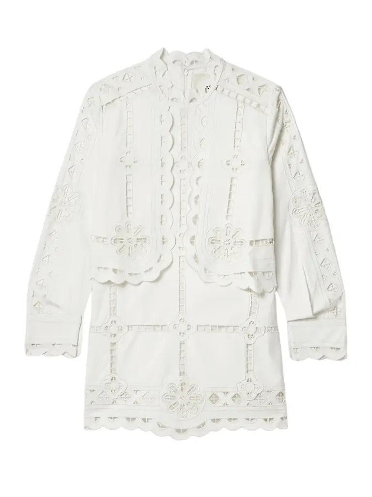 Praline Broderie Anglaise Cotton Mini Dress