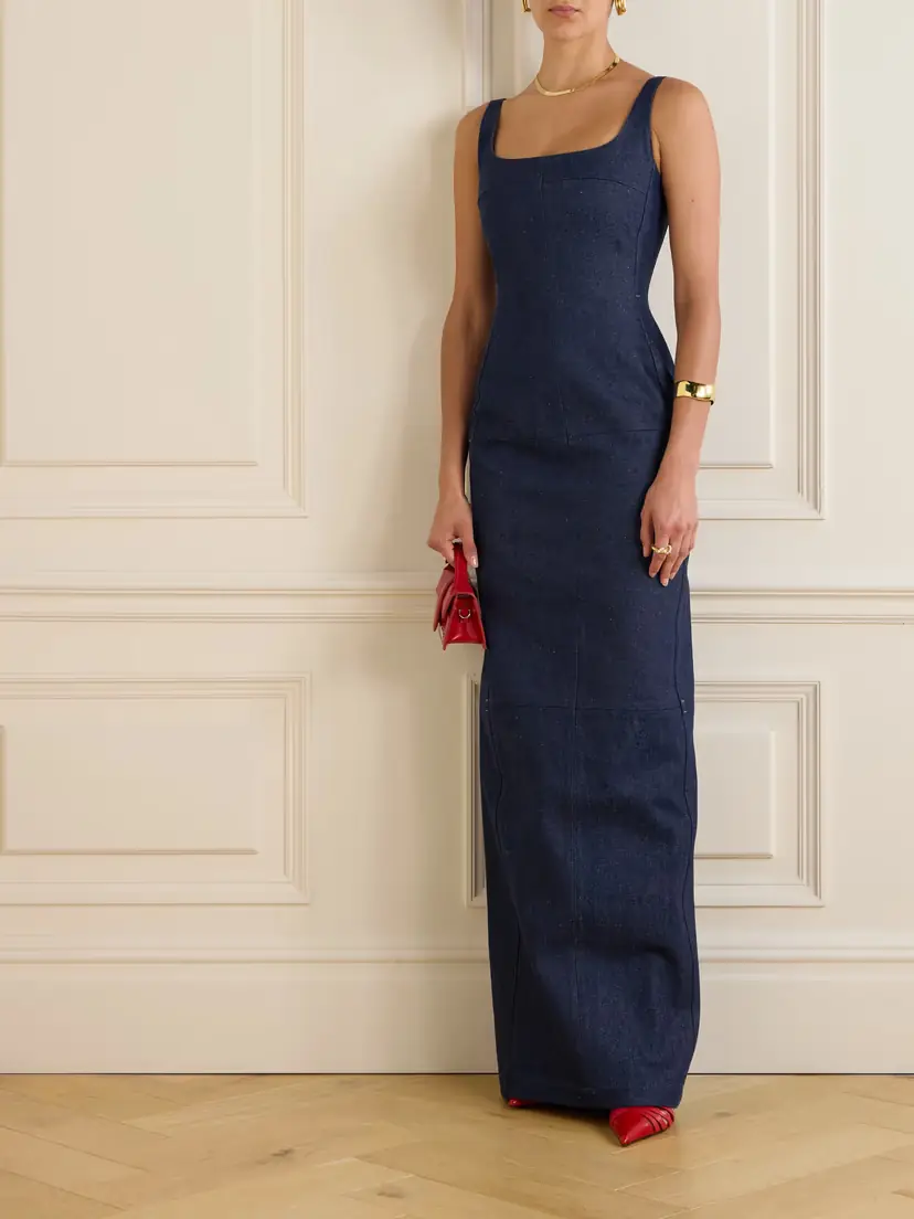 Jacquemus La Robe De-nîmes Spoglio Denim Gown | Thumbnail 2