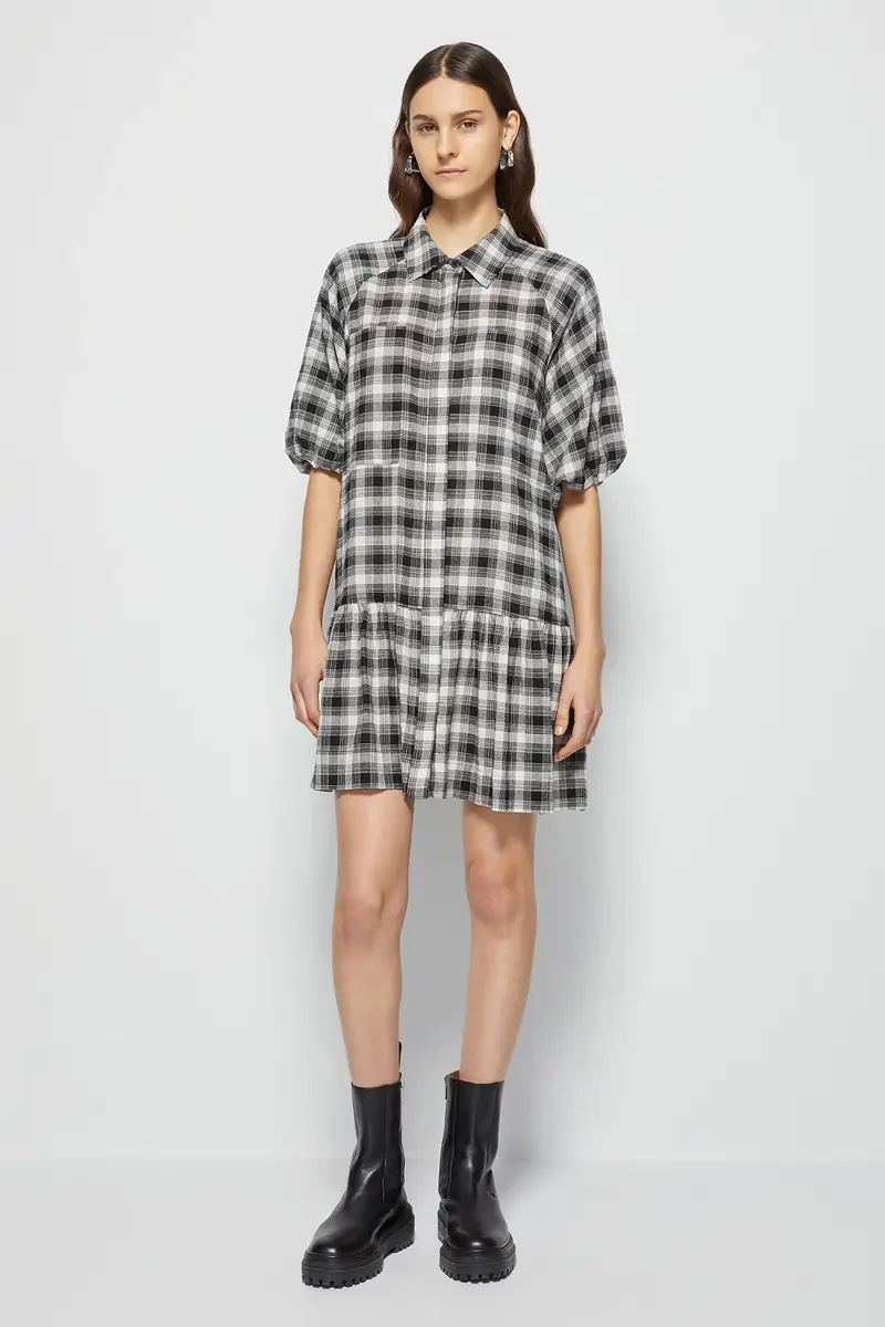 Simkhai Crissy Plaid Mini Dress | Thumbnail 3