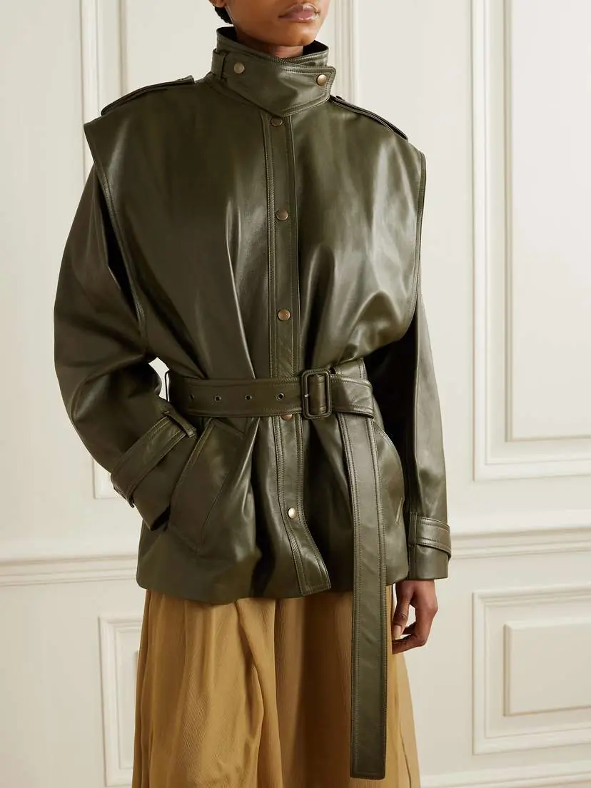 Chloé Belted Leather Jacket | Thumbnail 3 Chloé Belted Leather Jacket | Thumbnail 3