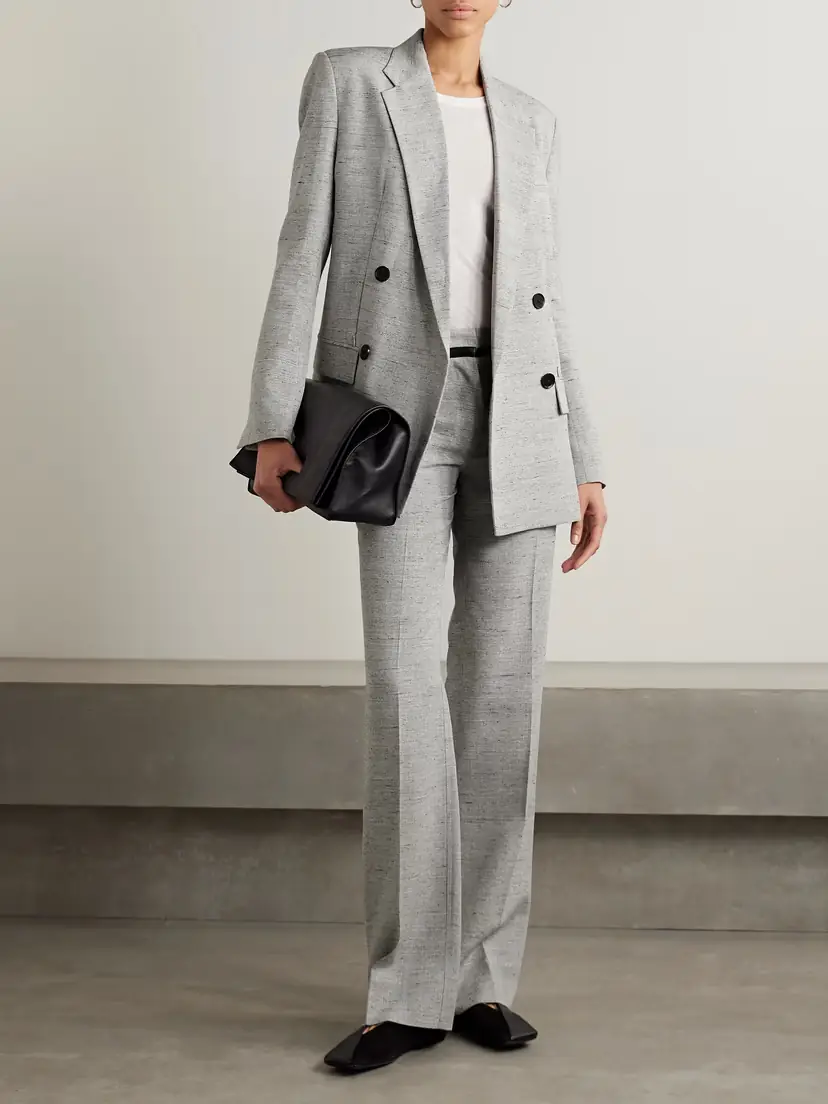 Proenza Schouler Hadley Double-breasted Mélange Woven Blazer | Thumbnail 2
