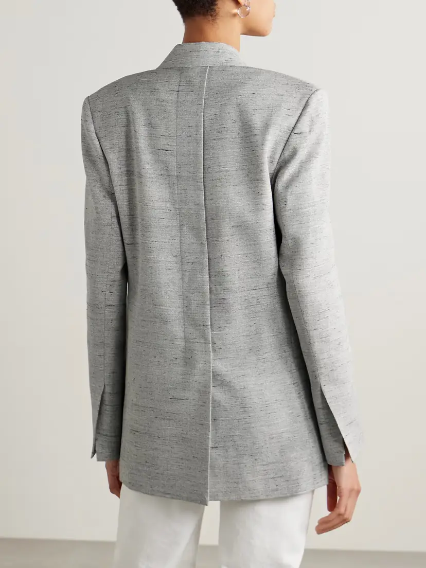 Proenza Schouler Hadley Double-breasted Mélange Woven Blazer | Thumbnail 3
