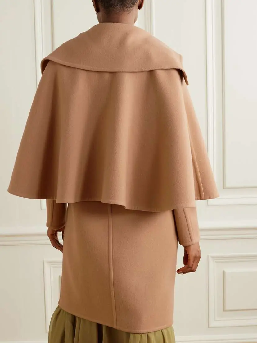 Chloé Cape-effect Layered Wool And Cashmere-blend Coat | Thumbnail 4 Chloé Cape-effect Layered Wool And Cashmere-blend Coat | Thumbnail 4