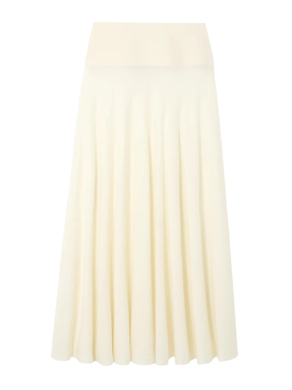 Pleated Wool Maxi Skirt