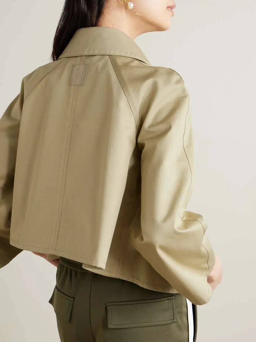 Loewe Trapeze Appliquéd Cropped Cotton-blend Gabardine Jacket | Thumbnail 4