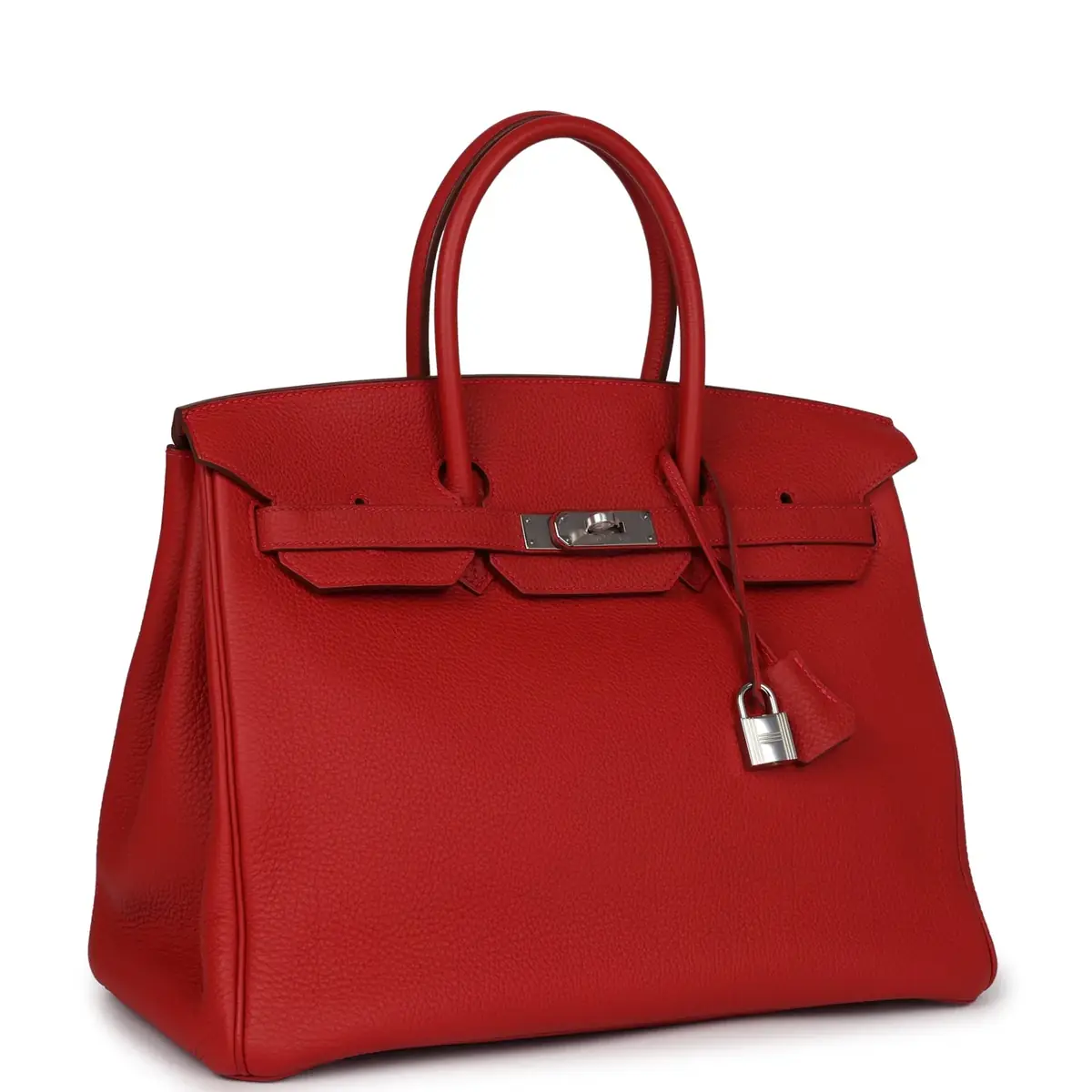HERMÈS Pre-owned Hermes Birkin 35 Rouge Casaque Togo Palladium Hardware | Thumbnail 2 HERMÈS Pre-owned Hermes Birkin 35 Rouge Casaque Togo Palladium Hardware | Thumbnail 2