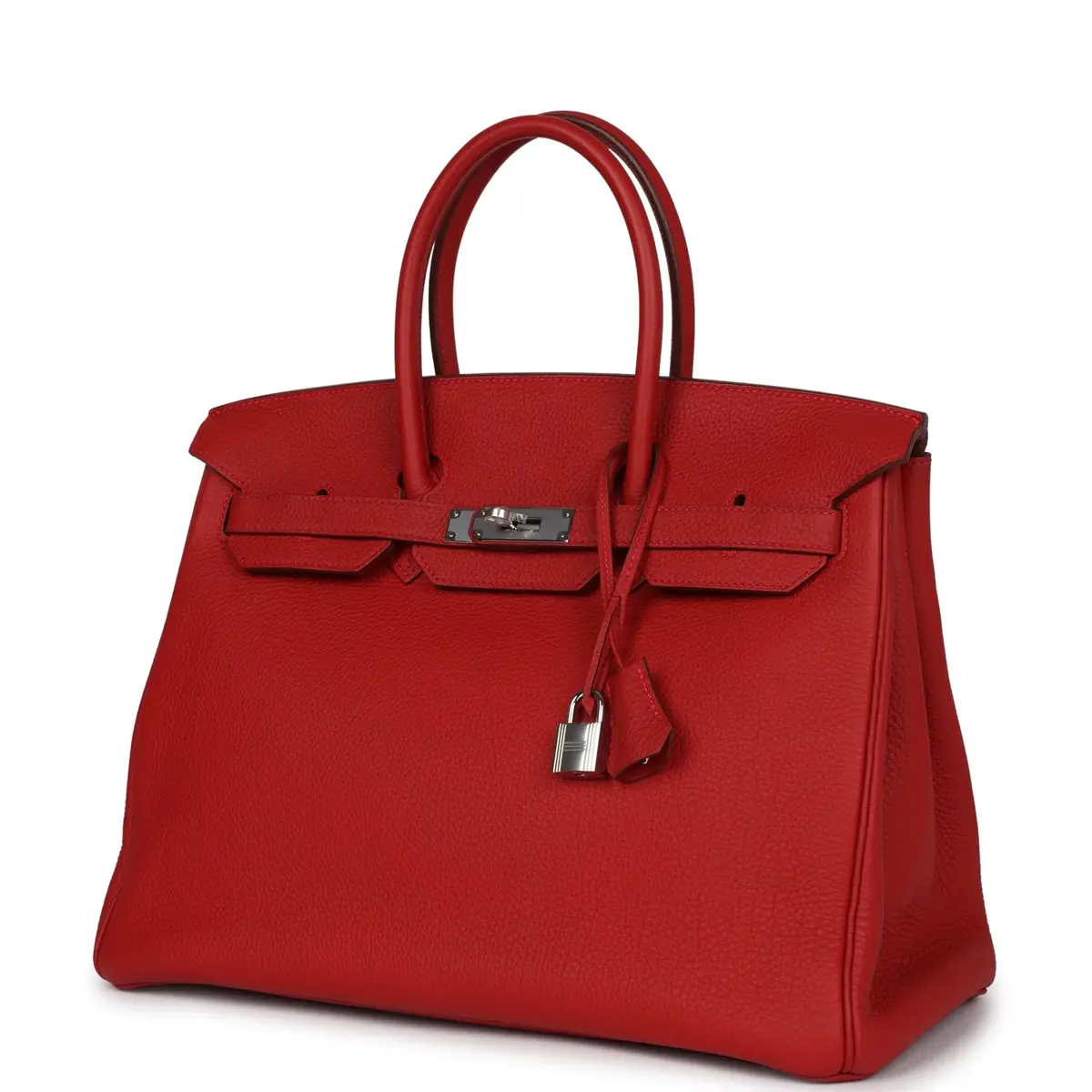 HERMÈS Pre-owned Hermes Birkin 35 Rouge Casaque Togo Palladium Hardware | Thumbnail 5 HERMÈS Pre-owned Hermes Birkin 35 Rouge Casaque Togo Palladium Hardware | Thumbnail 5