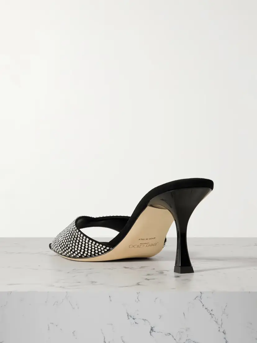 Jimmy Choo Skye 70 Crystal-embellished Suede Mules | Thumbnail 3 Jimmy Choo Skye 70 Crystal-embellished Suede Mules | Thumbnail 3