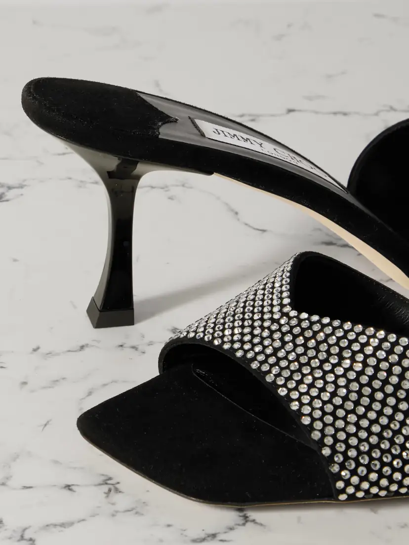 Jimmy Choo Skye 70 Crystal-embellished Suede Mules | Thumbnail 4 Jimmy Choo Skye 70 Crystal-embellished Suede Mules | Thumbnail 4