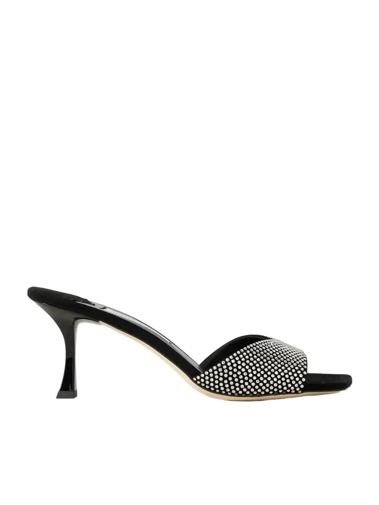 Skye 70 Crystal-embellished Suede Mules