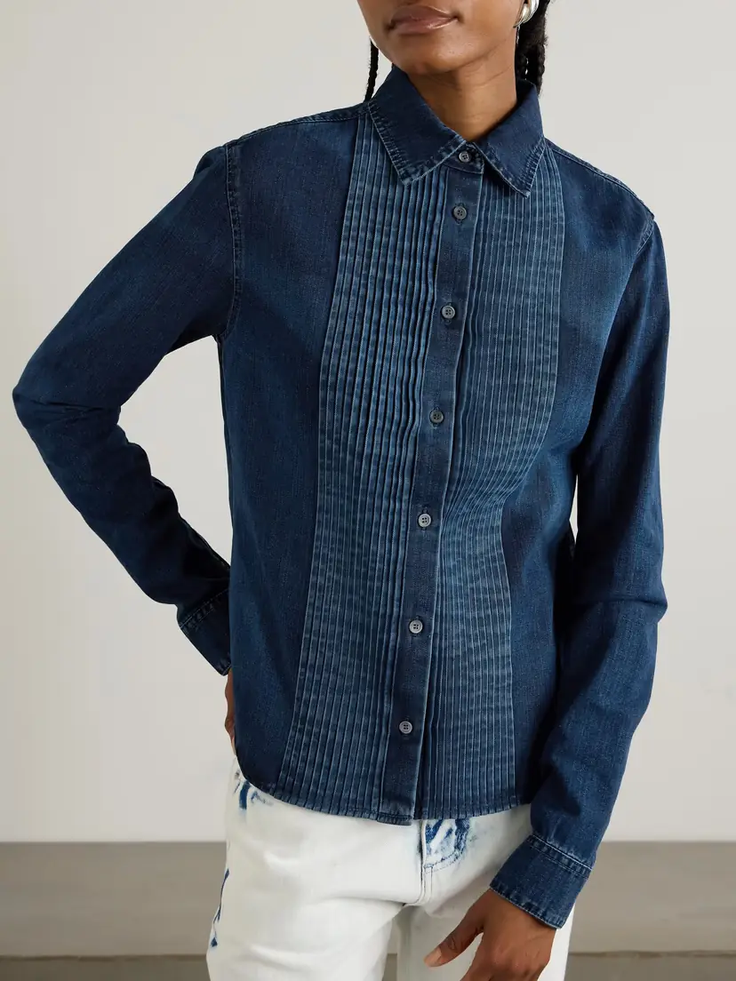 Loewe Pleated Denim Shirt | Thumbnail 3 Loewe Pleated Denim Shirt | Thumbnail 3