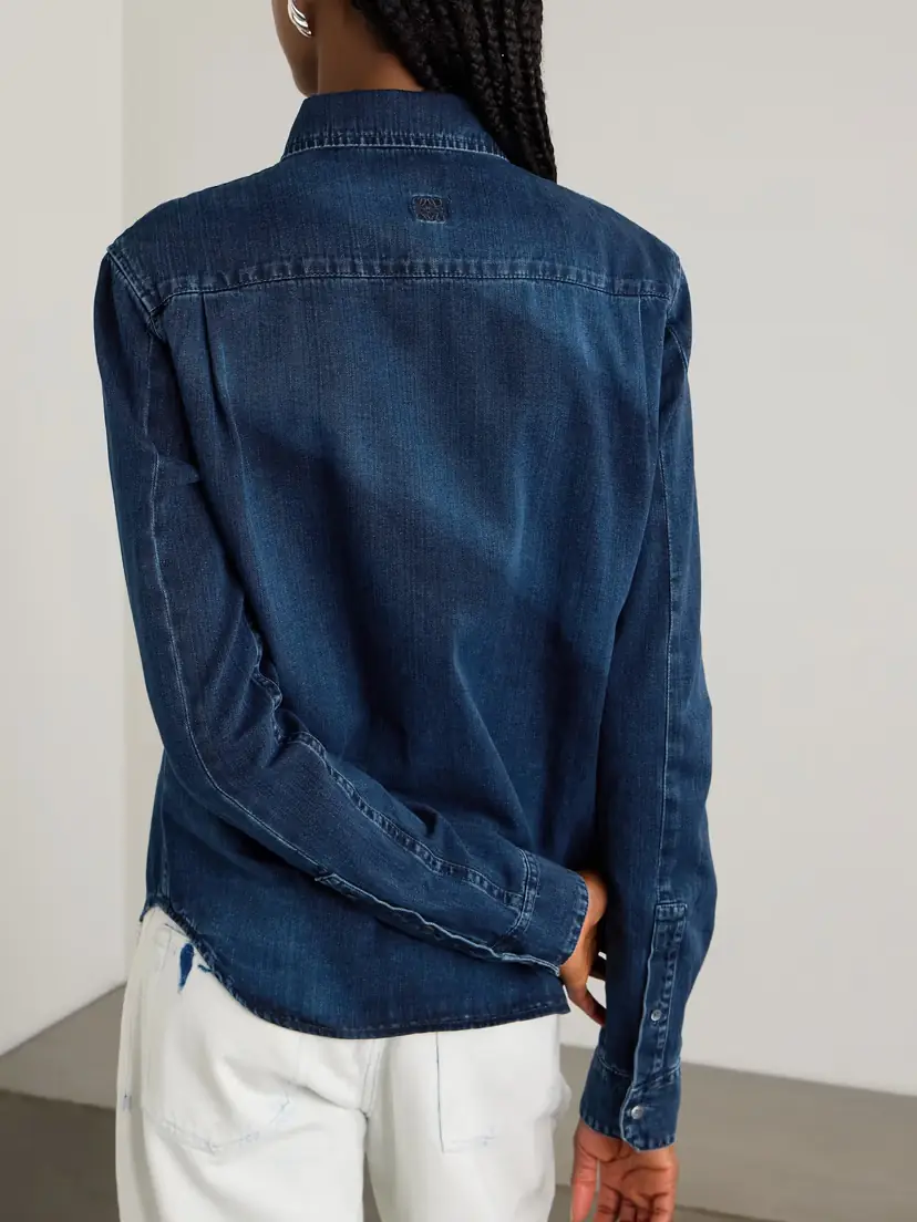 Loewe Pleated Denim Shirt | Thumbnail 4 Loewe Pleated Denim Shirt | Thumbnail 4
