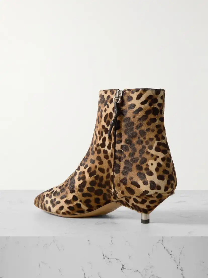 Isabel Marant Eana Leopard-print Calf Hair Ankle Boots | Thumbnail 3